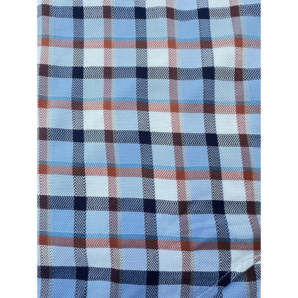 Egara Shirt Mens Slim Fit Check Cotton Non-Iron Flip Cuff Button Up Large
0251 - Picture 9 of 13